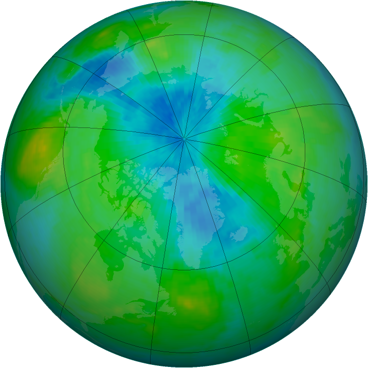 Arctic ozone map for 04 September 1984